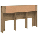 Headboard Cabinet Artisian Oak 180x18.5x102.5 cm Engineered Wood 856885