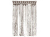 Macrame Curtain Taupe 140x240 cm Cotton 323983