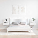Bedside Table 2 pcs White 42 x 32.5 x 40 cm Solid pine wood 873496