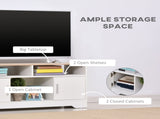 TV Stand Cabinet up to 50", Modern TV Unit with Storage, Open Shelves and Cable Management for T3398P329428