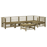 6 Piece Garden Lounge Set Impregnated Wood Pine 3186479