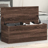 Storage Box Brown Oak 90x35x35 cm Engineered Wood 840687