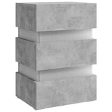 ZNTS LED Bedside Cabinet Concrete Grey 45x35x67 cm Engineered Wood 326844