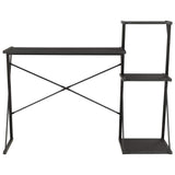 20288 Desk with Shelf Black 116x50x93 cm