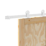 Sliding Door Natural and White 86 x 211 cm Solid Pine Wood 3445475