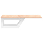 ZNTS Basin Shelf Wall Mounted Steel and Solid Wood Oak 3302538