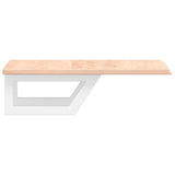 ZNTS Basin Shelf Wall Mounted Steel and Solid Wood Oak 3302538