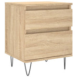 Bedside Cabinets 2 pcs Sonoma Oak 40x35x50 cm Engineered Wood 830675