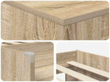 Loft Bed Frame with Cabinet 3 pcs Sonoma Oak Engineered Wood 3423376