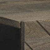 Highboard Black 40x33x110 cm Solid Wood Mango 4017713