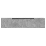 TV Wall Cabinet with LED Concrete Grey 180x31x39.5 cm 3307957