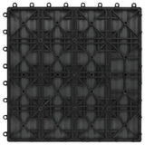 11 pcs Decking Tiles Deep Embossed WPC 30x30 cm 1 sqm Grey 45035