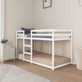 Bunk Bed without Mattress White 90x190 cm Single Solid Wood Pine 3206508