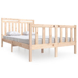 Bed Frame without Mattress Double Solid Wood 3100694