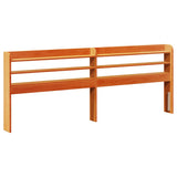 Bed Frame with Headboard Wax Brown 180x200 cm Super King Solid Wood Pine 3307076