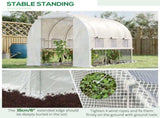 Walk-in Polytunnel Greenhouse Green House with Roll-up Sidewalls, UV-resistant PE Cover, 3 x 2 x 2m, T3398P317759