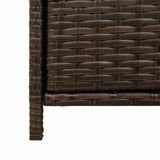 Garden Storage Cabinet Brown 83x45x76 cm Poly Rattan 365544
