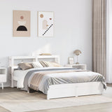 Bed Frame with Headboard without Mattress White 150x200 cm King Size 3305998