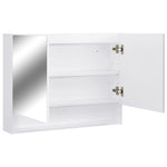 ZNTS LED Bathroom Mirror Cabinet White 80x15x60 cm MDF 323604