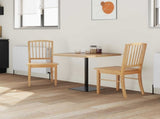 Dining Chairs 2 pcs Natural 50 x 52.5 x 91 cm Solid Rubber Wood 42020450