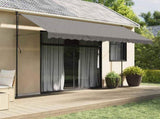 Retractable Awning Anthracite 400x150 cm Fabric and Steel 368742