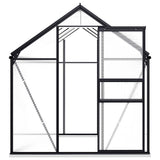 Greenhouse with Base Frame Anthracite Aluminium 4.75 m 48216
