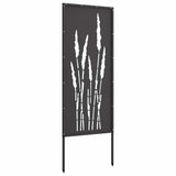 Garden Privacy Screen Black 50 x 140 cm Cold-rolled steel 876308