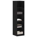 Wardrobe with Shelf Black Oak 50 x 50 x 200 cm Engineered Wood 3345123