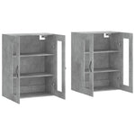Wall Mounted Cabinets 2 pcs Concrete Grey Engineered Wood 3197973