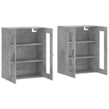 Wall Mounted Cabinets 2 pcs Concrete Grey Engineered Wood 3197973