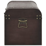 Treasure Chest with Latches Dark Brown 79.5x39.5x39.5 cm Plywood 4010548