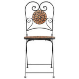 Bistro Chairs Foldable 2 pcs Terracotta Ceramic 4003403