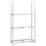 3-Layer Tire Racks 2 pcs Silver 110x40x200 cm Steel 152896
