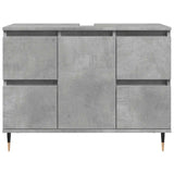 Bathroom Cabinet Concrete Grey 80x33x60 cm Engineered Wood 857231