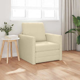 Sofa Bed Cream 74 x 77 x 81 cm Fabric 4106627