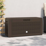 Garden Storage Box Brown 119x48x60 cm PP 152196