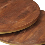 Nesting Coffee Tables 3 pcs Solid Mango Wood and Steel 4104637