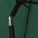 Garden Parasol Green 3m Steel Pole 40769