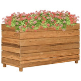 Raised Bed 100x40x55 cm Recycled Teak Wood and Steel 47425