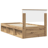 Bed Frame Artisian Oak 100 x 200 cm Engineered wood 3407921