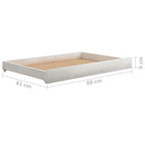 Day Bed Drawers 2 pcs White Solid Pinewood 806971