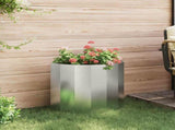 Planter Silver 60 x 30 x 50 cm Stainless Steel 883721