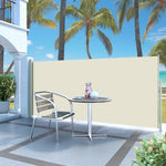 ZNTS Retractable Side Awning 120 x 300 cm Cream 45360