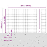 Wild Fence with Posts 25 x 1.6 m 3337136