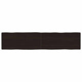 Table Top Dark Brown 180x40x cm Treated Solid Wood Live Edge 364040