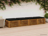 Seat Cushions SOEST 4 pcs 100% Polyester Black 50 x 50 x 7 cm 944571