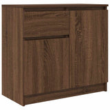 Sideboard with Drawer Brown Oak 71x35x65 cm Engineered Wood 861604