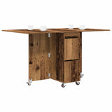 Dinning Table 2 pcs 140 x 80 x 77 cm Engineered Wood Old Wood 3424938