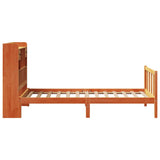 Bookcase Bed without Mattress Wax Brown 75x190 cm Small Single Solid Wood Pine 3321753
