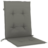 Lowback Chair Cushions 4 pcs Melange Dark Grey 100x50x4 cm Fabric 4002449